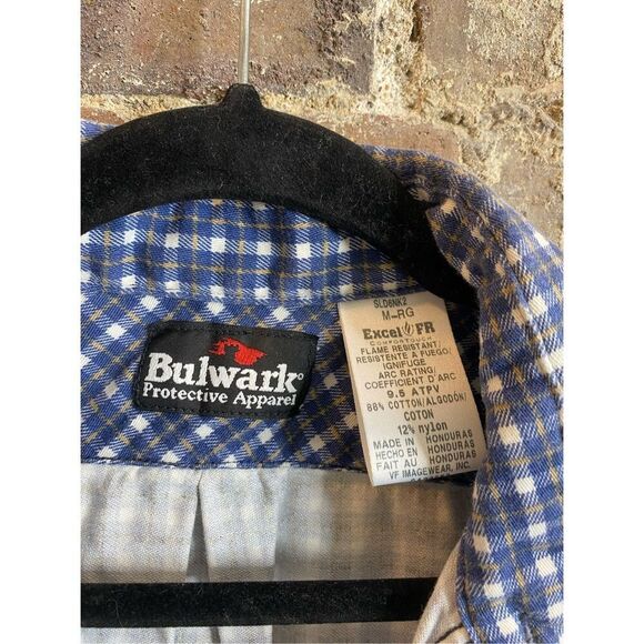Bulwark Protective Apparel Flame-Resistant Plaid Blue Shirt Medium_Reg - Picture 2 of 5